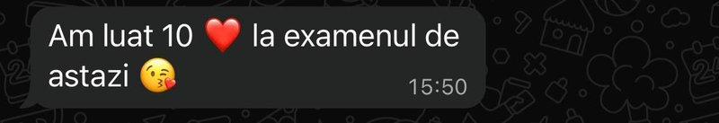 Recenzie de la un student: „Am luat 10 la examenul de astăzi.”